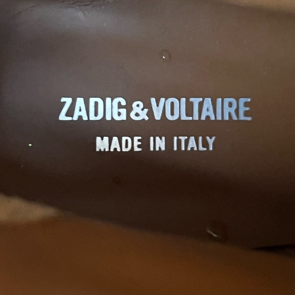 Zadig & Voltaire White Pull on Studded Boots Stack Heel worn once. - Picture 6 of 12